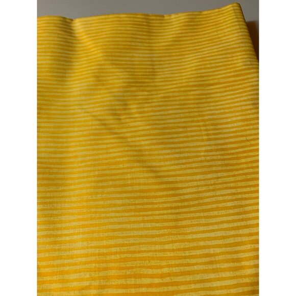 Yellow Striped Cotton Fabric 44" Wide 1/2 yard Quilting Sewing - Picture 1 of 4